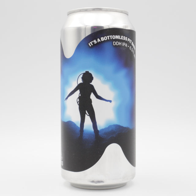 This is a can of Sureshot / Abyss - It's A Bottomless Pit Baby - 6.5% (440ml). It is a IPA craft beer available to buy from Ghost Whale, voted London's best craft beer shop.