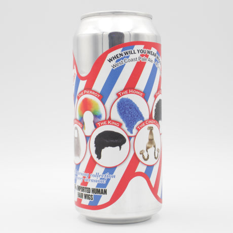This is a can of Sureshot - When Will You Wear Wigs? - 4.5% (440ml). It is a Pale Ale craft beer available to buy from Ghost Whale, voted London's best craft beer shop.