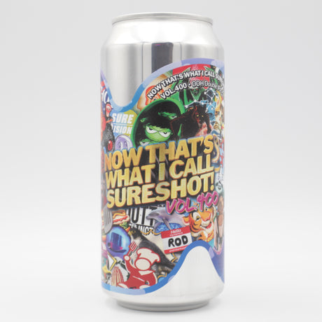This is a can of Sureshot - Now That's What I Call Sureshot Vol.400 - 8% (440ml). It is a Double IPA craft beer available to buy from Ghost Whale, voted London's best craft beer shop.