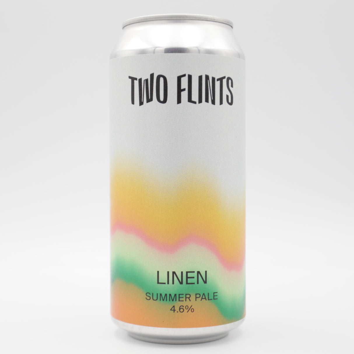 This is a can of Two Flints - Linen - 4.6% (440ml). It is a Pale Ale craft beer available to buy from Ghost Whale, voted London's best craft beer shop.