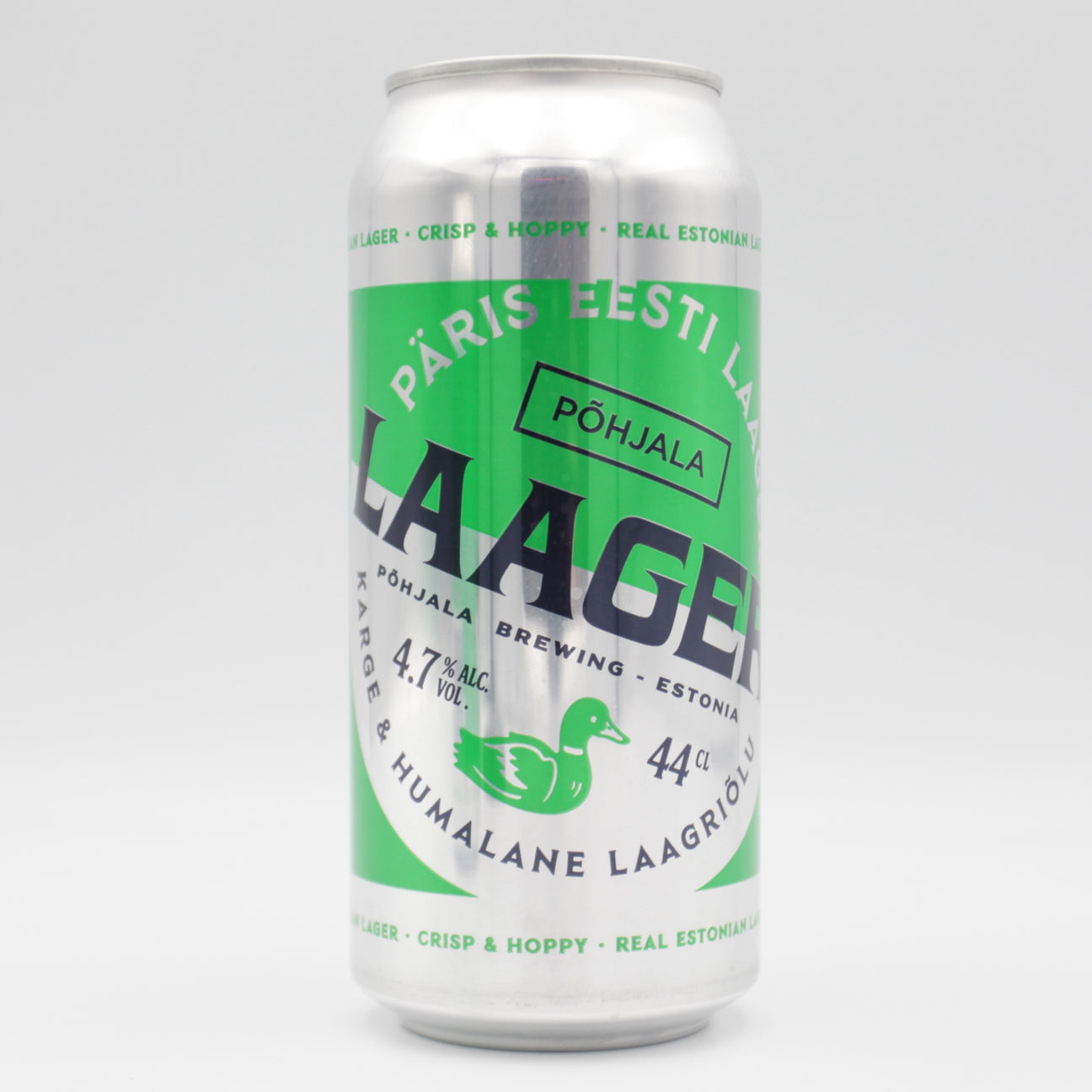 This is a can of Põhjala - Laager - 4.7% (440ml). It is a Lager / Pilsner / Kölsch craft beer available to buy from Ghost Whale, voted London's best craft beer shop.