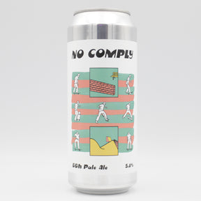 This is a can of Baron - No Comply - 5.8% (500ml). It is a Pale Ale craft beer available to buy from Ghost Whale, voted London's best craft beer shop.