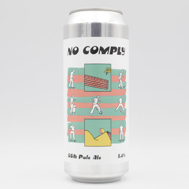 This is a can of Baron - No Comply - 5.8% (500ml). It is a Pale Ale craft beer available to buy from Ghost Whale, voted London's best craft beer shop.