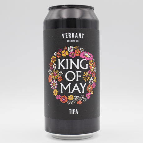 This is a can of Verdant - King Of May - 10% (440ml). It is a Triple IPA craft beer available to buy from Ghost Whale, voted London's best craft beer shop.