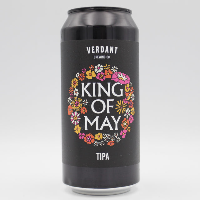 This is a can of Verdant - King Of May - 10% (440ml). It is a Triple IPA craft beer available to buy from Ghost Whale, voted London's best craft beer shop.