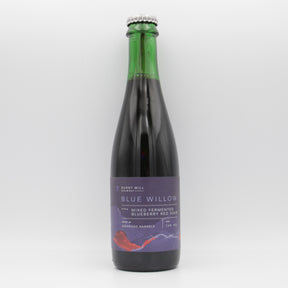 This is a bottle of Burnt Mill - Blue Willow - 7.4% (375ml). It is a Wild Ale craft beer available to buy from Ghost Whale, voted London's best craft beer shop.