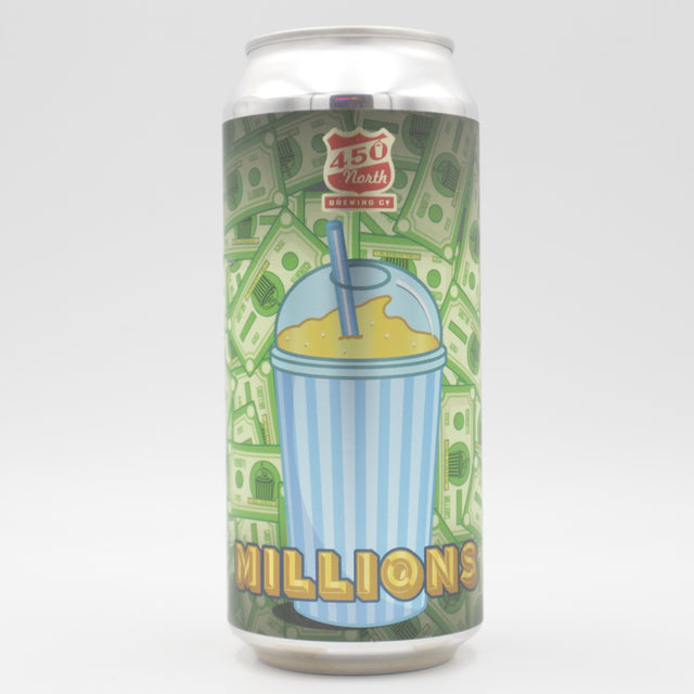 This is a can of 450 North - Slushie XXL: Millions - 5.3% (473ml). It is a Sour craft beer available to buy from Ghost Whale, voted London's best craft beer shop.