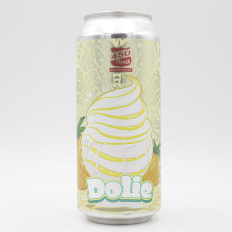 This is a can of 450 North - Dolie - 4.5% (473ml). It is a Sour craft beer available to buy from Ghost Whale, voted London's best craft beer shop.