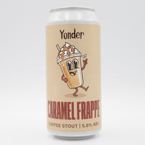This is a can of Yonder - Caramel Frappe - 5.8% (440ml). It is a Stout / Porter craft beer available to buy from Ghost Whale, voted London's best craft beer shop.