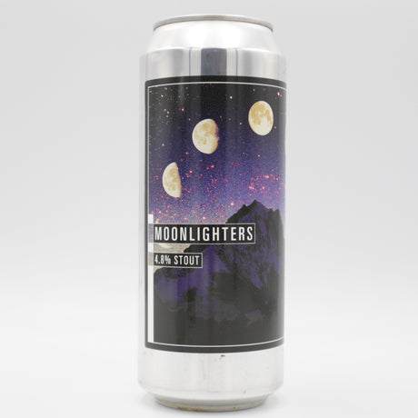 This is a can of Makemake - Moonlighters - 4.8% (500ml). It is a Stout / Porter craft beer available to buy from Ghost Whale, voted London's best craft beer shop.