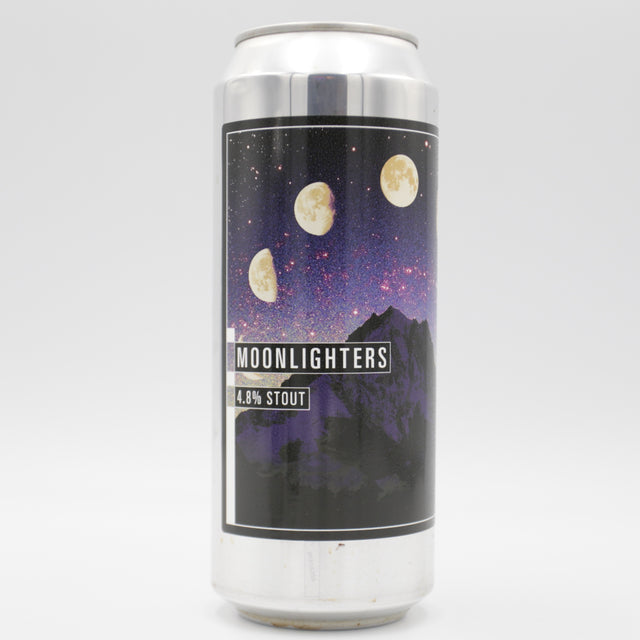 This is a can of Makemake - Moonlighters - 4.8% (500ml). It is a Stout / Porter craft beer available to buy from Ghost Whale, voted London's best craft beer shop.