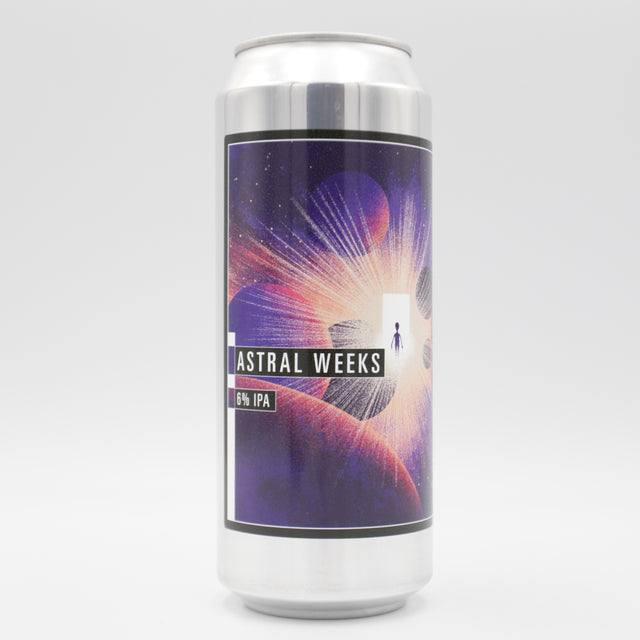 This is a can of Makemake - Astral Weeks - 6% (500ml). It is a IPA craft beer available to buy from Ghost Whale, voted London's best craft beer shop.