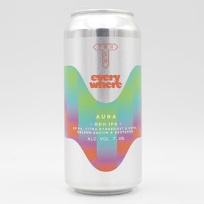 This is a can of Track / everywhere - Aura - 7% (440ml). It is a IPA craft beer available to buy from Ghost Whale, voted London's best craft beer shop.