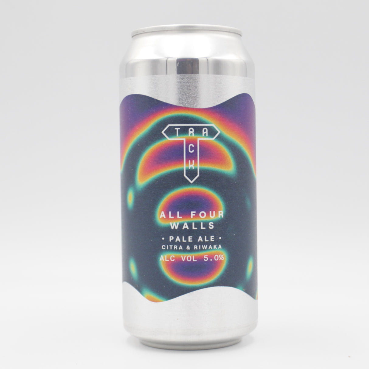 This is a can of Track - All Four Walls - 5% (440ml). It is a Pale Ale craft beer available to buy from Ghost Whale, voted London's best craft beer shop.