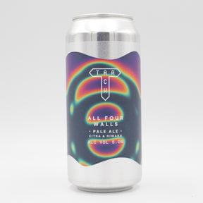 This is a can of Track - All Four Walls - 5% (440ml). It is a Pale Ale craft beer available to buy from Ghost Whale, voted London's best craft beer shop.