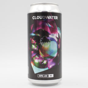 This is a can of Cloudwater - DIPA v20 - 8% (440ml). It is a Double IPA craft beer available to buy from Ghost Whale, voted London's best craft beer shop.