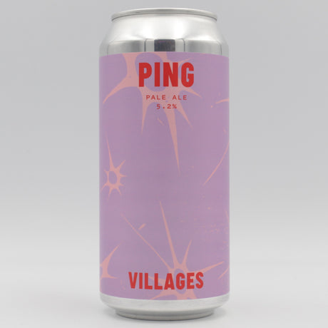 This is a can of Villages - Ping - 5.2% (440ml). It is a Pale Ale craft beer available to buy from Ghost Whale, voted London's best craft beer shop.