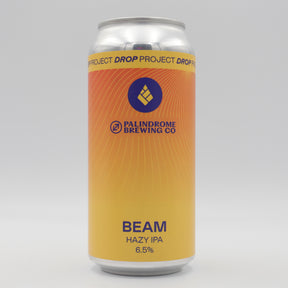 This is a can of Drop Project / Palindrome - Beam - 6.5% (440ml). It is a IPA craft beer available to buy from Ghost Whale, voted London's best craft beer shop.