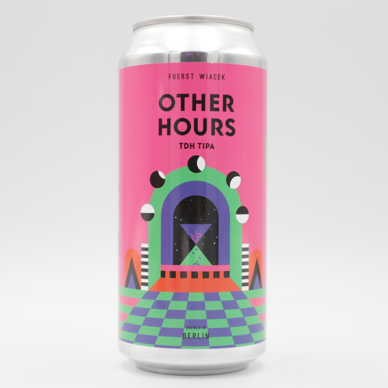 This is a can of Fuerst Wiacek / Sudden Death - Other Hours - 10% (440ml). It is a Triple IPA craft beer available to buy from Ghost Whale, voted London's best craft beer shop.