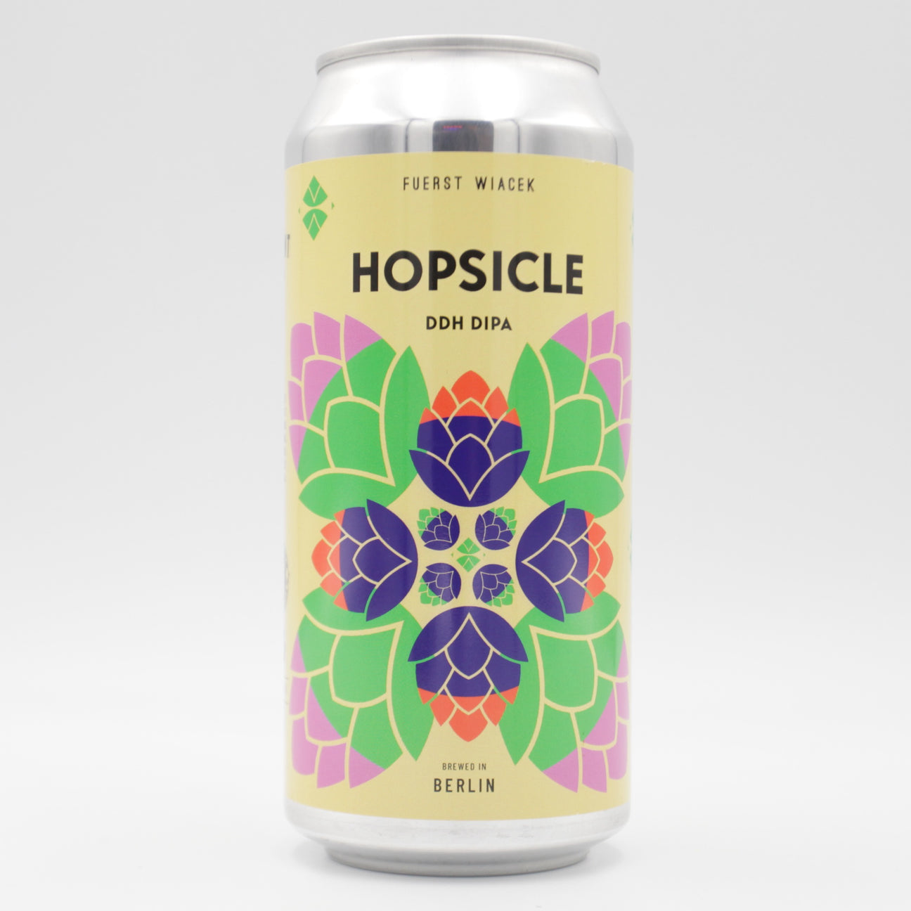 This is a can of Fuerst Wiacek / Verdant - Hopsicle (2026) - 8% (440ml). It is a Double IPA craft beer available to buy from Ghost Whale, voted London's best craft beer shop.