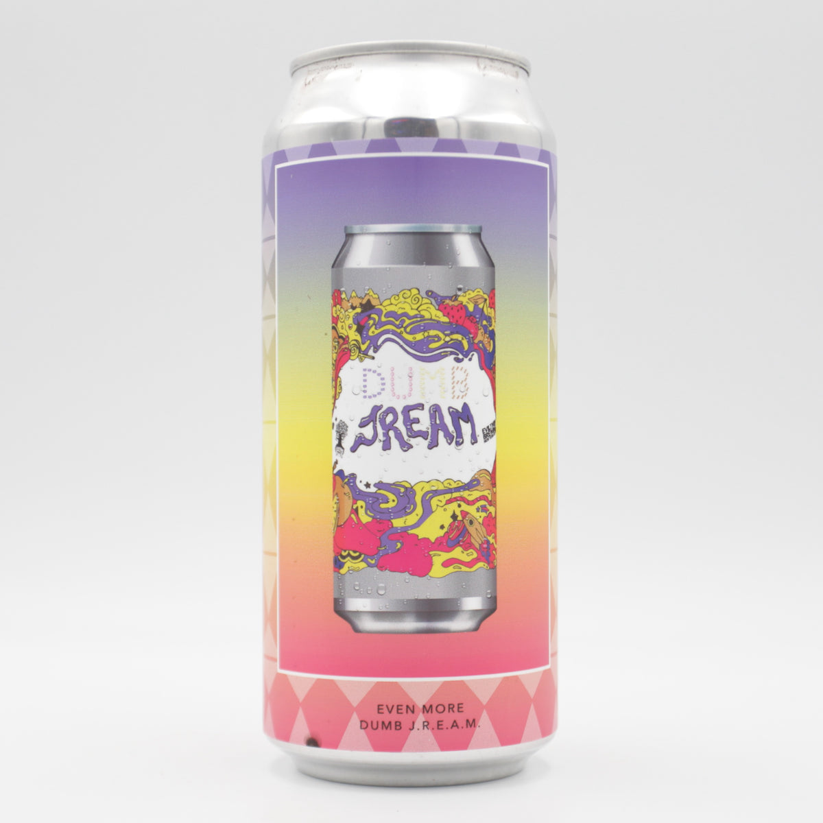 This is a can of Evil Twin / Burley Oak - Even More Dumb J.R.E.A.M - 7.2% (473ml). It is a Sour craft beer available to buy from Ghost Whale, voted London's best craft beer shop.