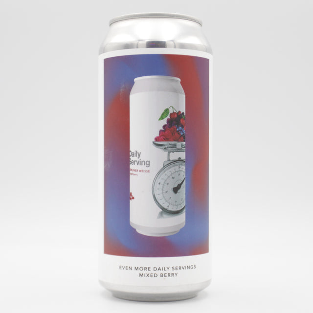 This is a can of Evil Twin / Trillium - Even More Daily Servings Mixed Berry - 7% (473ml). It is a Sour craft beer available to buy from Ghost Whale, voted London's best craft beer shop.