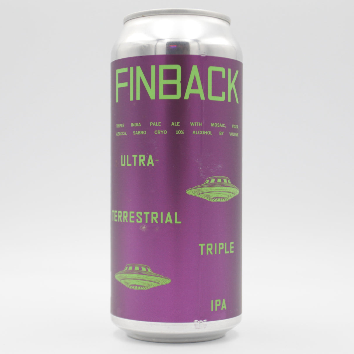 This is a can of Finback - Ultraterrestrial - 10% (473ml). It is a Triple IPA craft beer available to buy from Ghost Whale, voted London's best craft beer shop.