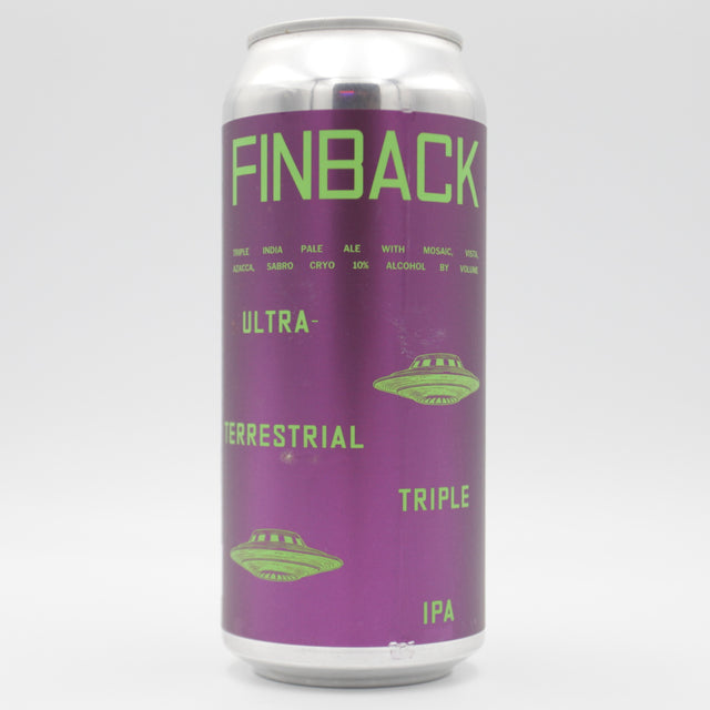 This is a can of Finback - Ultraterrestrial - 10% (473ml). It is a Triple IPA craft beer available to buy from Ghost Whale, voted London's best craft beer shop.