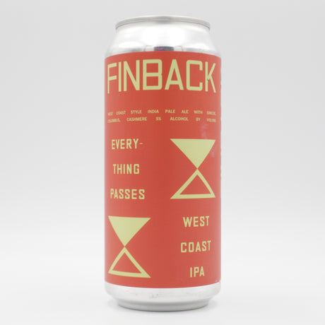 This is a can of Finback - Everything Passes - 5% (473ml). It is a IPA craft beer available to buy from Ghost Whale, voted London's best craft beer shop.
