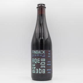 This is a bottle of Finback / North Park - BQE - 2025 Extra Coconut - 12.8% (500ml). It is a Imperial Stout / Porter craft beer available to buy from Ghost Whale, voted London's best craft beer shop.