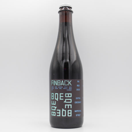 This is a bottle of Finback / North Park - BQE - 2025 Extra Coconut - 12.8% (500ml). It is a Imperial Stout / Porter craft beer available to buy from Ghost Whale, voted London's best craft beer shop.