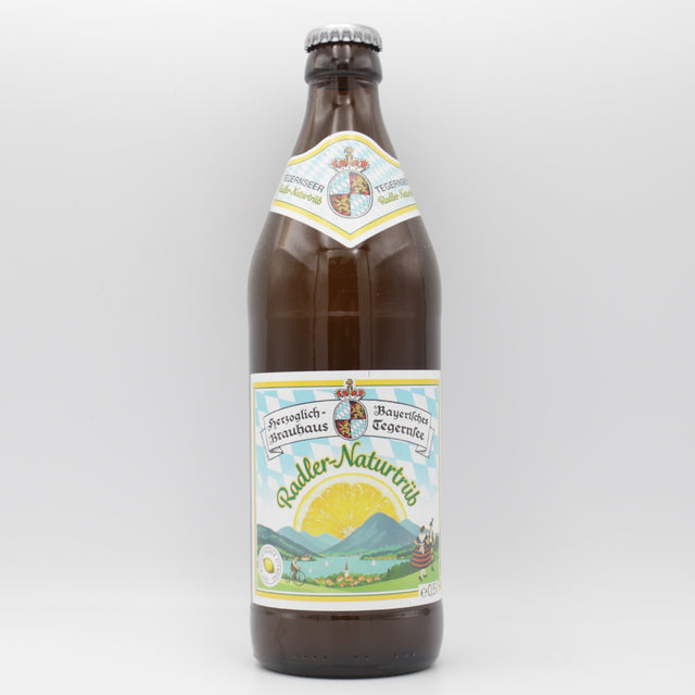This is a bottle of Tegernseer - Radler - 2.5% (500ml). It is a Radler craft beer available to buy from Ghost Whale, voted London's best craft beer shop.