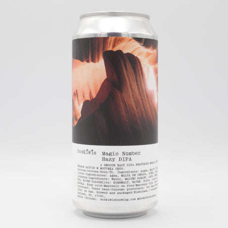 This is a can of Doskiwis - Magic Number - 8% (440ml). It is a Double IPA craft beer available to buy from Ghost Whale, voted London's best craft beer shop.
