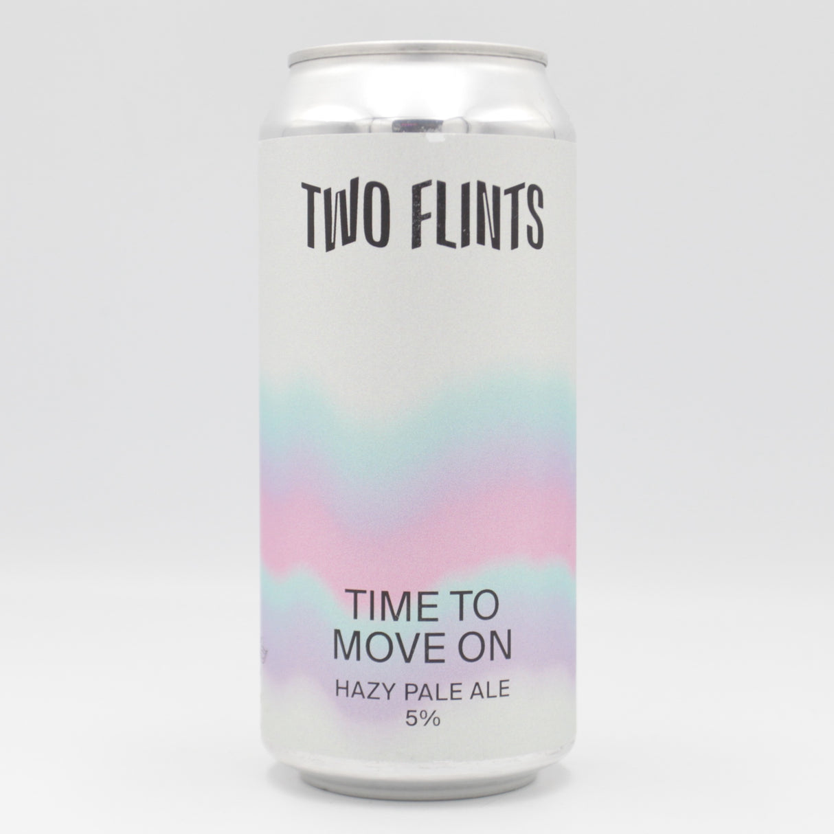 This is a can of Two Flints - Time To Move On - 5% (440ml). It is a Pale Ale craft beer available to buy from Ghost Whale, voted London's best craft beer shop.
