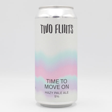 This is a can of Two Flints - Time To Move On - 5% (440ml). It is a Pale Ale craft beer available to buy from Ghost Whale, voted London's best craft beer shop.