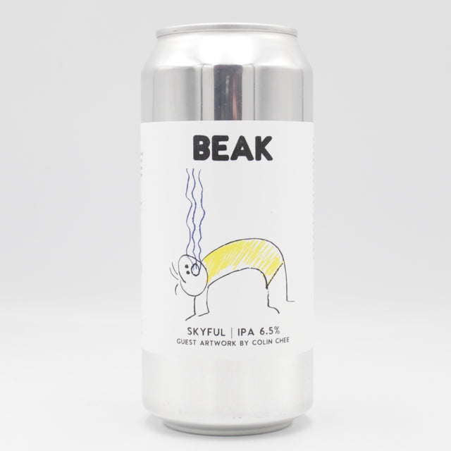 This is a can of Beak - Skyful - 6.5% (440ml). It is a IPA craft beer available to buy from Ghost Whale, voted London's best craft beer shop.