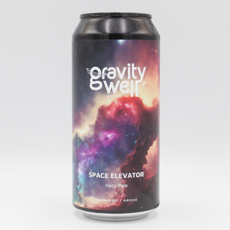 This is a can of Gravity Well - Space Elevator - 4% (440ml). It is a Pale Ale craft beer available to buy from Ghost Whale, voted London's best craft beer shop.