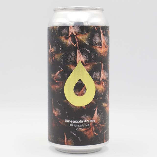 This is a can of Polly's Brew Co - Pineapple Krush - 6% (440ml). It is a IPA craft beer available to buy from Ghost Whale, voted London's best craft beer shop.