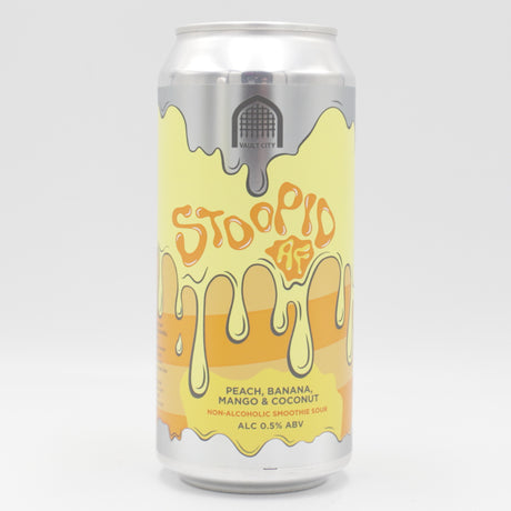This is a can of Vault City - Stoopid AF - 0.5% (440ml). It is a Sour craft beer available to buy from Ghost Whale, voted London's best craft beer shop.