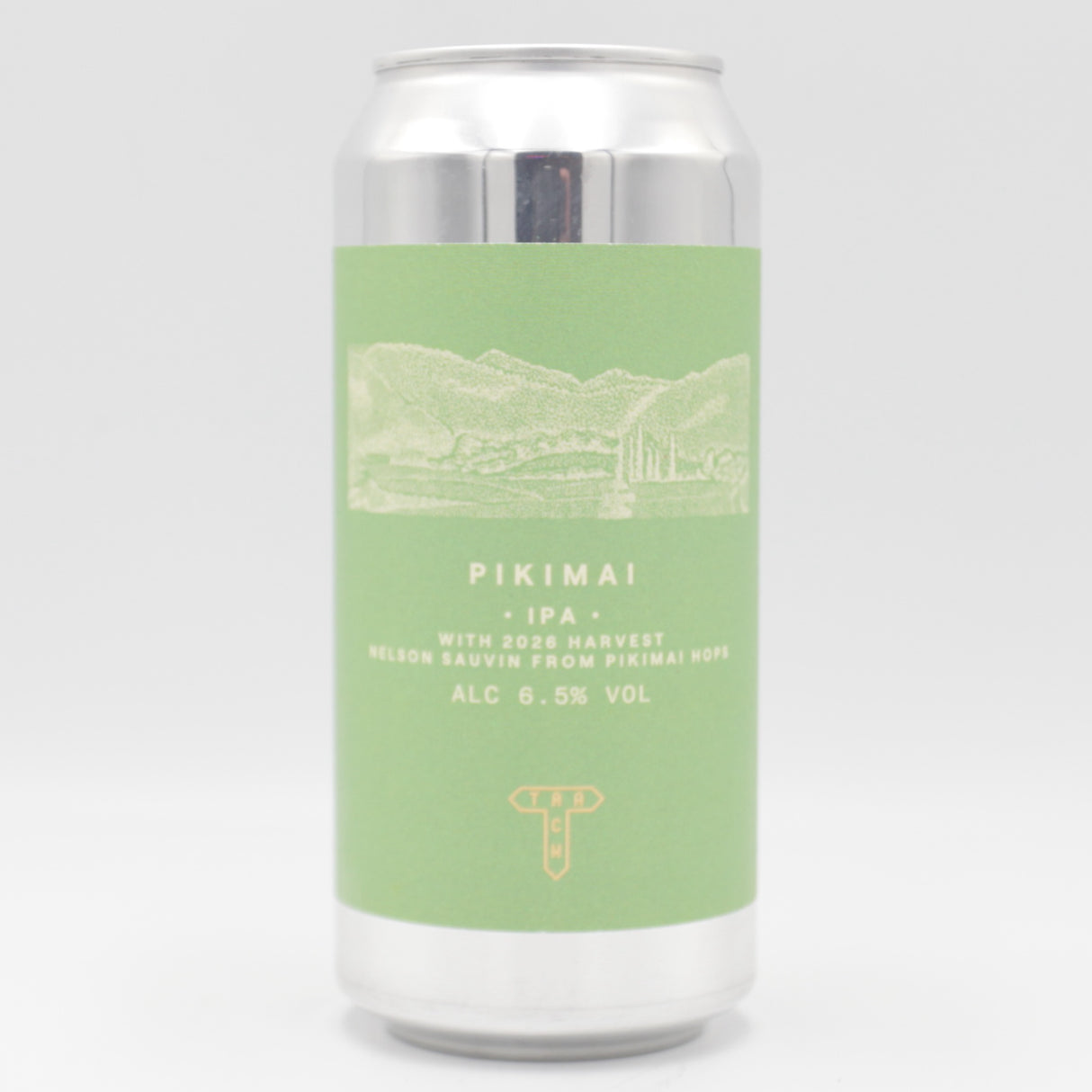 This is a can of Track - Pikimai - 6.5% (440ml). It is a IPA craft beer available to buy from Ghost Whale, voted London's best craft beer shop.