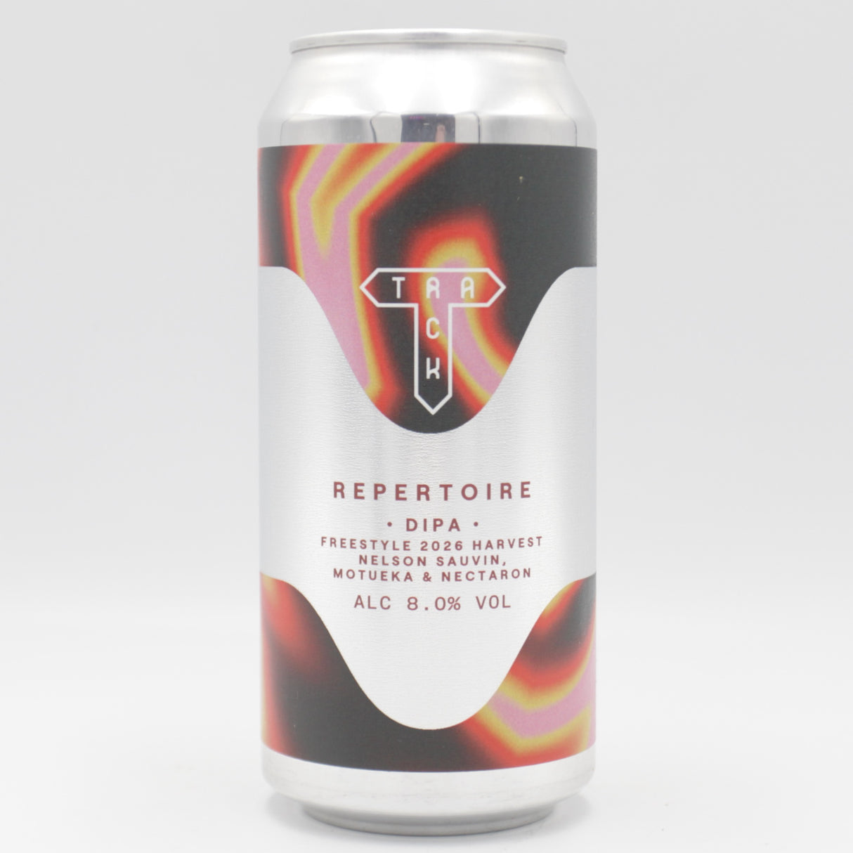 This is a can of Track - Repertoire - 8% (440ml). It is a Double IPA craft beer available to buy from Ghost Whale, voted London's best craft beer shop.
