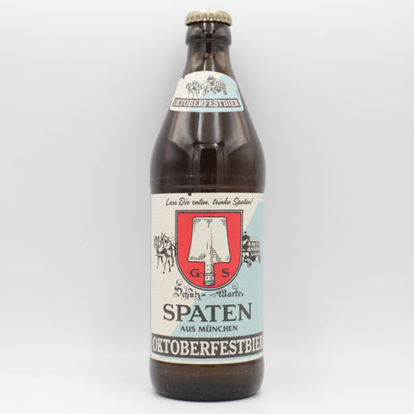This is a bottle of Spaten - Oktoberfest - 5.9% (500ml). It is a Lager / Pilsner / Kölsch craft beer available to buy from Ghost Whale, voted London's best craft beer shop.