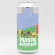 This is a can of Left Handed Giant - Plastic Menagerie - 6.5% (440ml). It is a IPA craft beer available to buy from Ghost Whale, voted London's best craft beer shop.