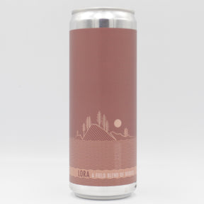 This is a can of Fair Isle - Lora: A Field Blend Of Berries - 4.8% (355ml). It is a Wild Ale craft beer available to buy from Ghost Whale, voted London's best craft beer shop.