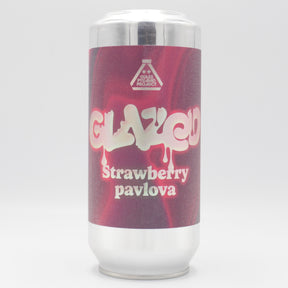 This is a can of Glass Pyramid Project - Glazed: Strawberry Pavlova - 4% (440ml). It is a Sour craft beer available to buy from Ghost Whale, voted London's best craft beer shop.