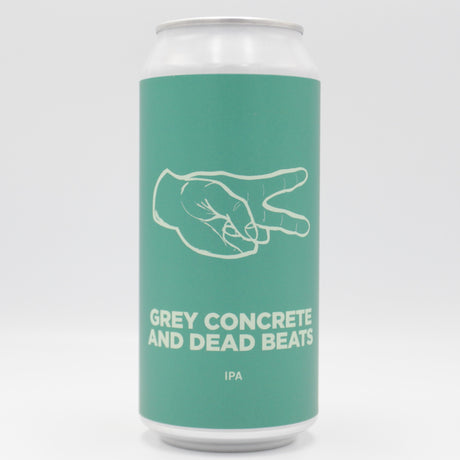 This is a can of Pomona Island - Grey Concrete And Dead Beats - 6.3% (440ml). It is a IPA craft beer available to buy from Ghost Whale, voted London's best craft beer shop.