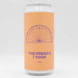 This is a can of Pomona Island - The French I Took - 5.6% (440ml). It is a Pale Ale craft beer available to buy from Ghost Whale, voted London's best craft beer shop.