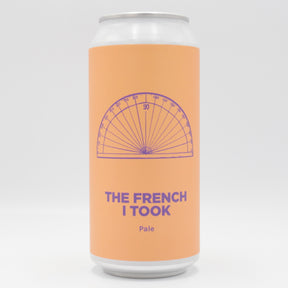 This is a can of Pomona Island - The French I Took - 5.6% (440ml). It is a Pale Ale craft beer available to buy from Ghost Whale, voted London's best craft beer shop.
