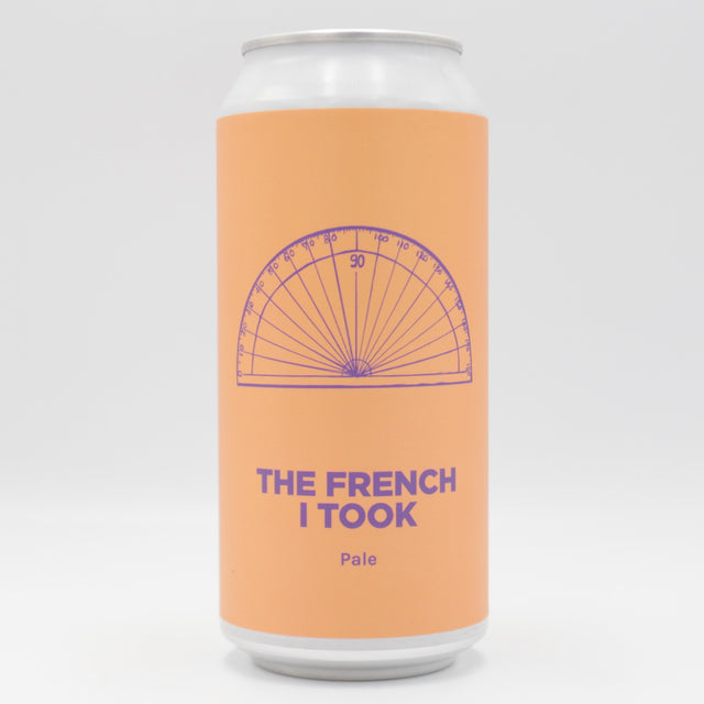 This is a can of Pomona Island - The French I Took - 5.6% (440ml). It is a Pale Ale craft beer available to buy from Ghost Whale, voted London's best craft beer shop.