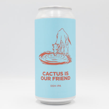 This is a can of Pomona Island - Cactus Is Our Friend - 6% (440ml). It is a IPA craft beer available to buy from Ghost Whale, voted London's best craft beer shop.